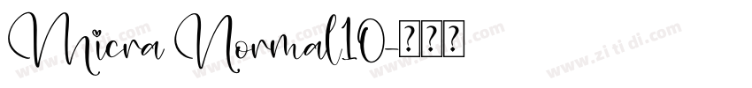 Micra Normal10字体转换